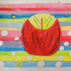 低学年クラス「色使い演習（水彩）」りんごとカラフルなバック