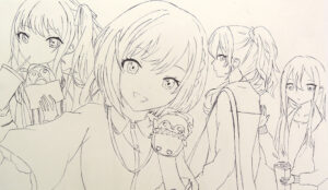 高学年の自由制作　ペン画のイラスト