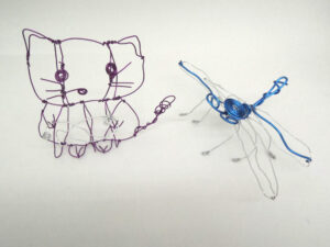 ６年生の作品／オリジナルのワイヤーアート