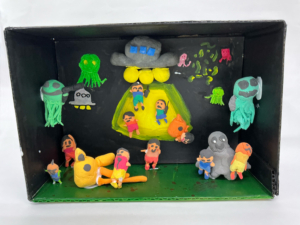 ５年生の作品「ボックスアート」