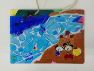 ５年生の自主制作の作品「透明な絵」