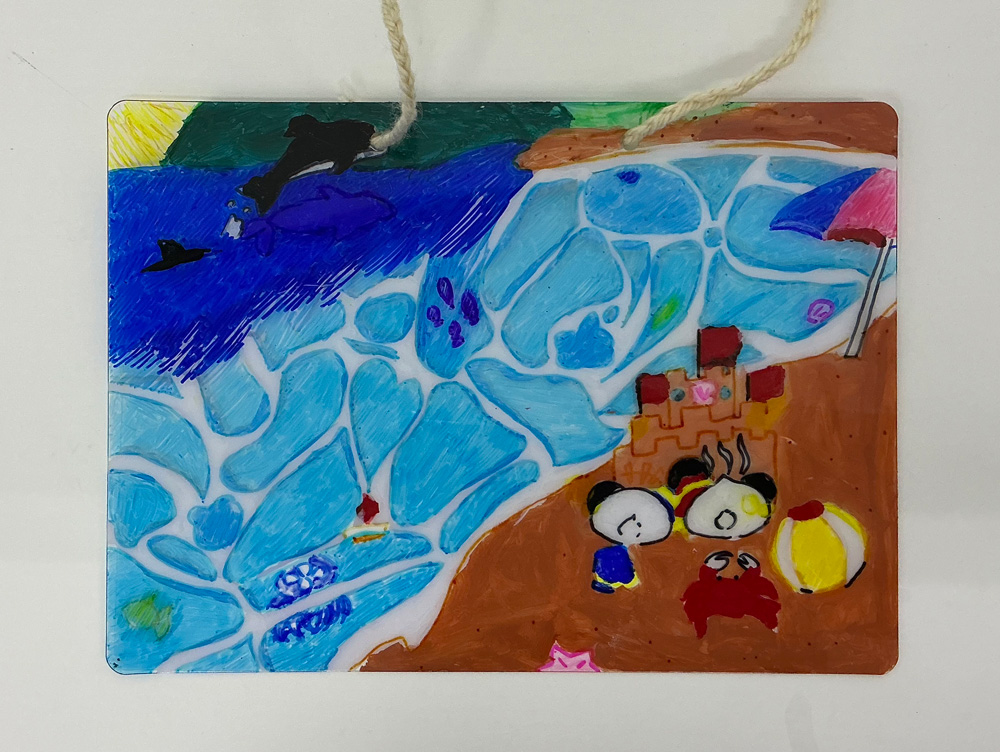5年生の自主制作の作品「透明な絵」