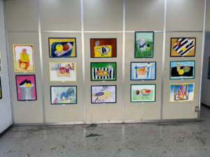 子ども絵画造形教室展2024展示風景