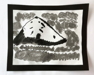 低学年クラス・9月カリキュラム「墨絵」