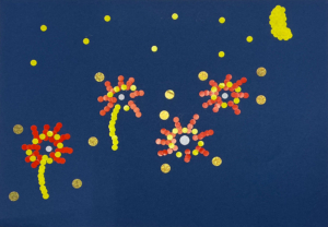 低学年クラス・10月カリキュラム「シールアート」