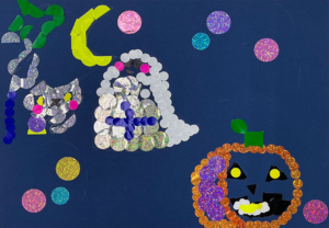 低学年クラス・10月カリキュラム「シールアート」