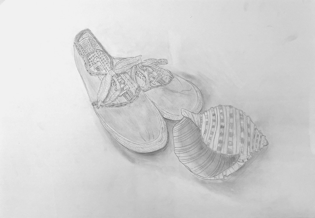 高学年クラス・鉛筆デッサン・６年生の作品