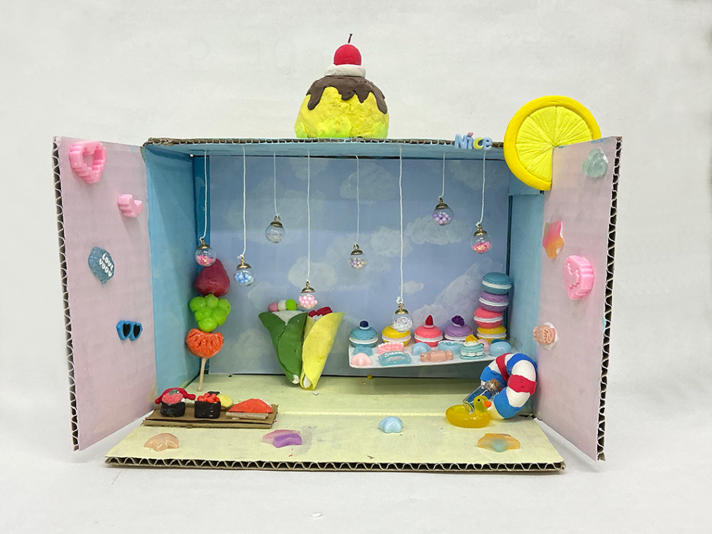 高学年クラス「ボックスアート」6年生の作品