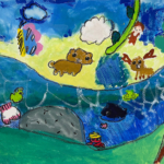 低学年クラス「つながる絵」１年生の作品